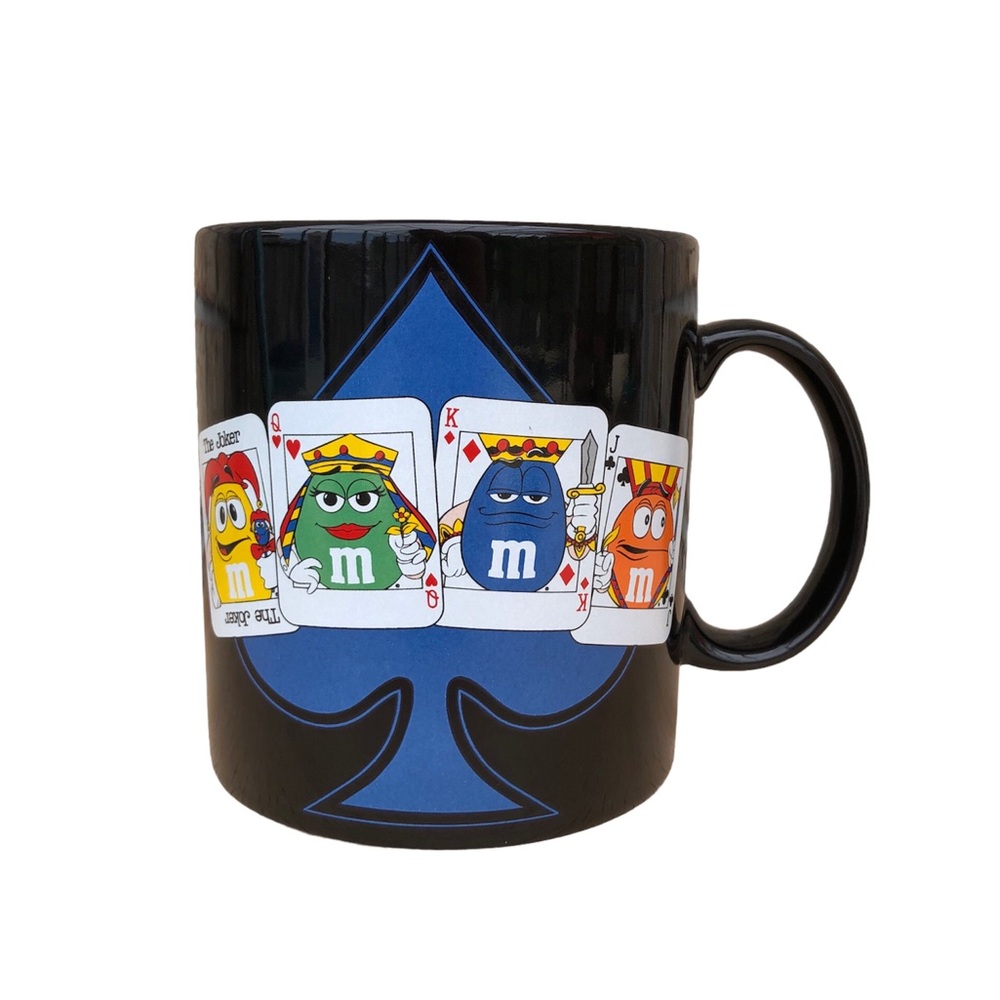 M&M Playing Card Collector mug Las Vegas M&M World 4 suits Joker Mars 2000